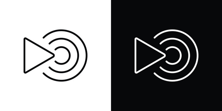 Livestream icon. pictogram. flat vector sign. Vector Eps 10