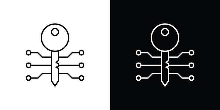 Digital key icon. pictogram. flat vector sign. Vector Eps 10