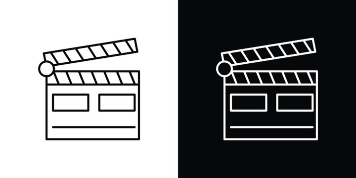 Cinema flapper icon. pictogram. flat vector sign. Vector Eps 10