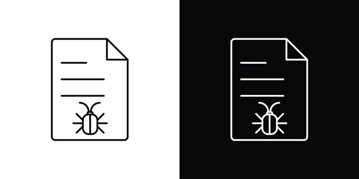 Bug report icon. pictogram. flat vector sign. Vector Eps 10