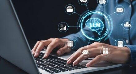 Llm large language model ai artificial intelligence machine learning technology concept