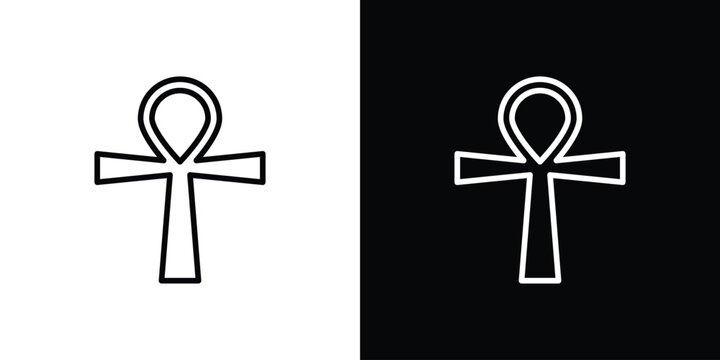 Ankh icon. pictogram. flat vector sign. Vector Eps 10