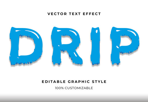 Blue Rounded Drip Font Bold Melting Text Effect