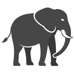 Obraz premium elephant icon, elephant, wild animal, wildlife, safari animal, jungle animal, large mammal, tusks, trunk, savannah animal, African elephant, Asian elephant, animal icon, nature, mammal, wildlife icon