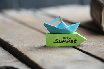 Hello summer. Tropical summer vacation concept.