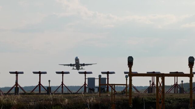 Stockholm, Sweden A commercial passenger plane takes off at Arlanda Airport. 