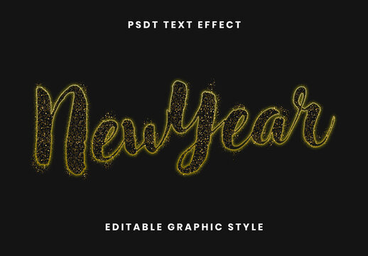 Gold And Yellow Glitter Script Font Sparkly Cursive Text Effect