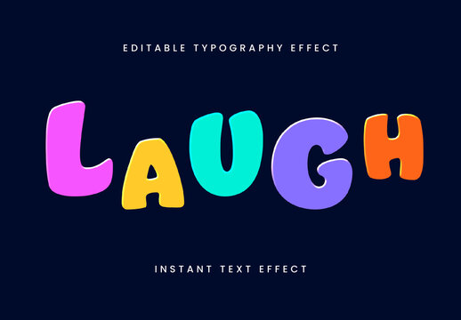 Multicolor Playful Bubble Font Cartoonish Text Effect