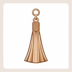 Curtain tieback – Rope-style tieback holding curtain neatly to the side.
