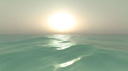 Obraz premium Serene Ocean Sunset Calm Water Scene