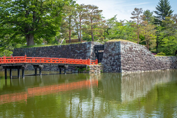 exterior view of visiting a historical castle in matsumoto in Japan