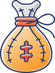 Money Bag Icon Financial Savings Investment Wealth And Riches Symbol