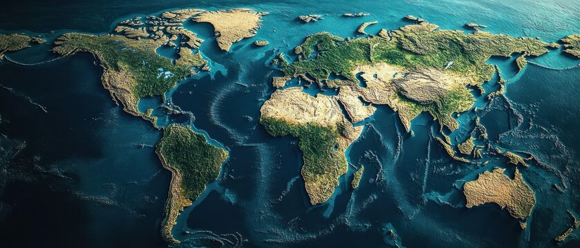 Detailed world map illustration