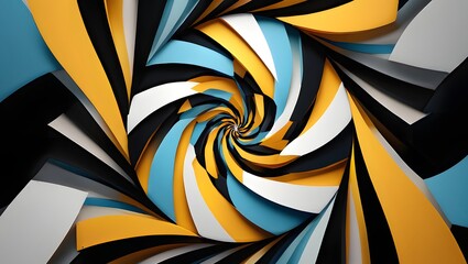 Abstract spiral art wallpaper background design with colorful paper layers effect