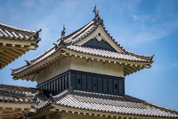 exterior view of visiting a historical castle in matsumoto in Japan