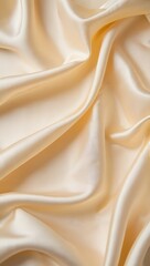 Elegant cream silk fabric texture background for fashion design and textile industry