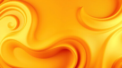 Grunge abstract yellow orange 3D rendering, grunge background with terracotta elements, consisting of twisted, smooth lines