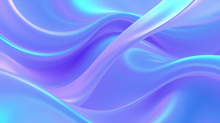 Naklejka premium Blue 3D scene with abstract background consisting of intertwined, smooth lines and ribbons, abstract blue and light blue background
