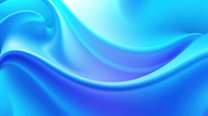 Naklejka premium Blue 3D scene with abstract background consisting of intertwined, smooth lines and ribbons, abstract blue and light blue background