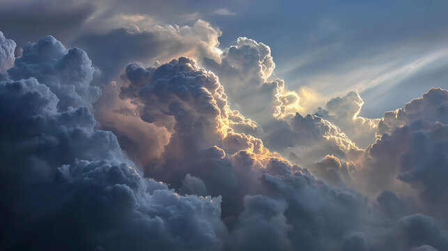 Partly Cloudy Sky On Sunny Day