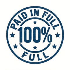 Paid in Full 100% Guarantee stamp graphic