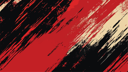 Grunge American Flag Strokes Vector Illustration