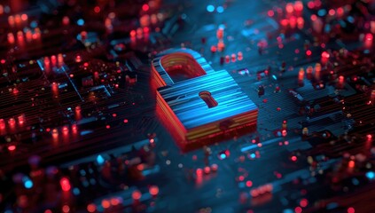 Abstract circuit board with a 3D lock