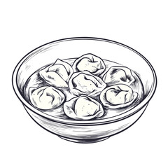 Traditional Tortellini Soup Sketch