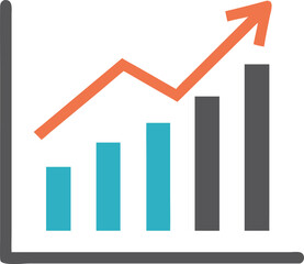 Fototapeta premium Business Growth Chart Visualizing Progress Success And Financial Performance Trends