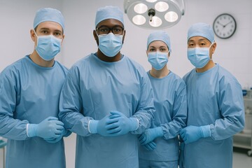 Surgical team in operating room