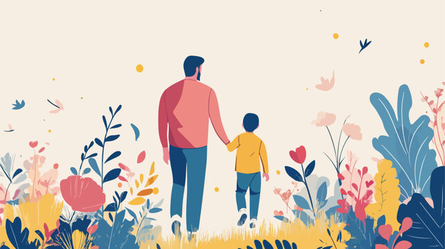 Colorful Happy Father's Day Card Design