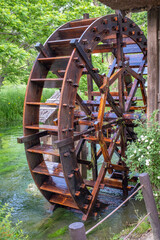 wonderful old watermill at a wasabi farm near Matsumoto in Japan