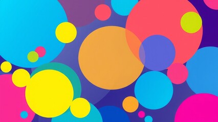 Colorful Abstract Geometric Design with Overlapping Circles

