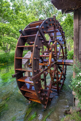 wonderful old watermill at a wasabi farm near Matsumoto in Japan