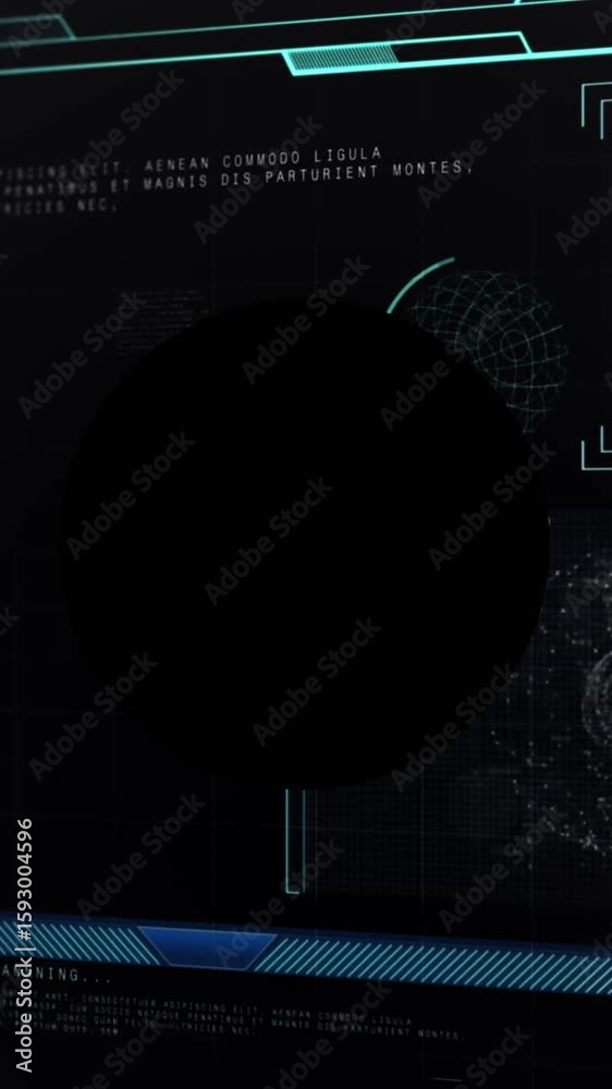 Aufkleber animation of scope on scope data processing scope on screen
