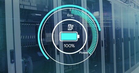 Eco Power gauge initiating filling from 9% to full then receding to 13% for monitoring power - Powered by Adobe