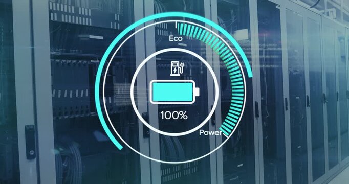 Eco Power gauge initiating filling from 9% to full then receding to 13% for monitoring power