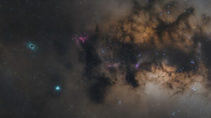 Fototapeta premium Cosmic Nebula Cloudscape Astrophotography Deep Space