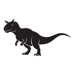 Fototapeta premium Carnotaurus Silhouette Vector Dinosaur
