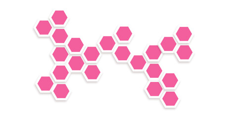 Abstract 3D hexagonal honeycomb pattern, a geometric vector illustration for a modern technology or business backdrop