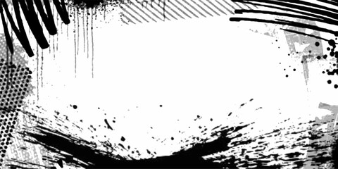 Grunge vignette edge overlay with old photograph texture vintage frame border