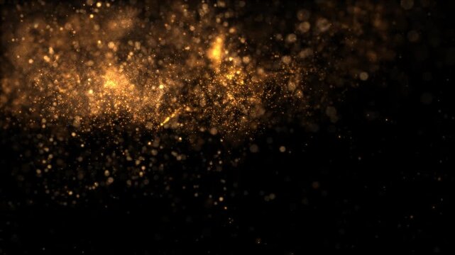 Golden Glitter Milky Way Smooth Particles Loop Background Alpha Channel v7