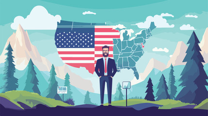 Celebrating Presidents' Day with USA-themed imagery