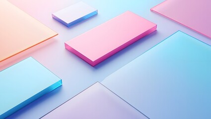 Abstract pastel colored glass plates background for design and creative projects