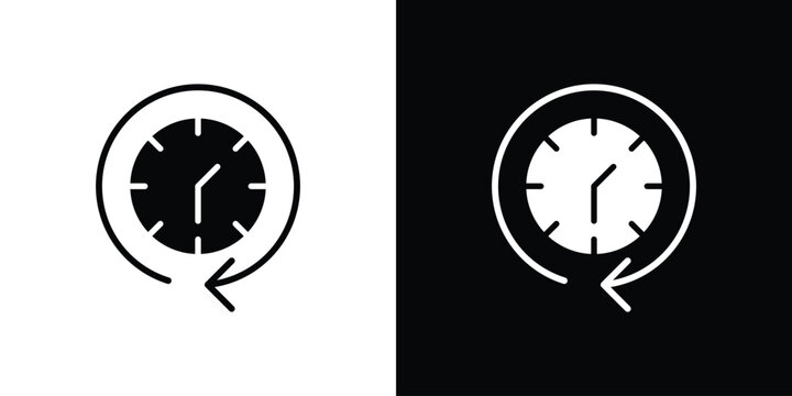 Past icon collection. Vector icon design template