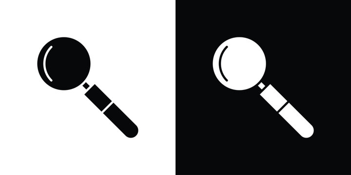 Magnifying glass icon collection. Vector icon design template