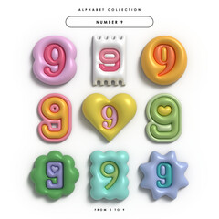 Fototapeta premium 3D NUMBERS