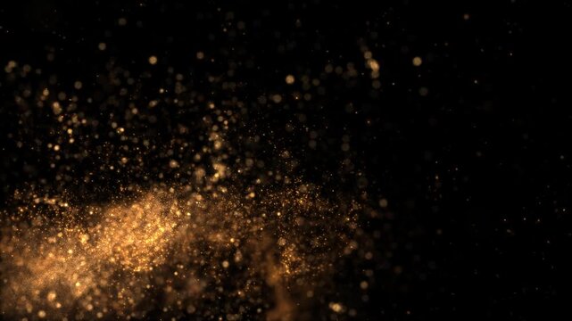 Golden Glitter Milky Way Smooth Particles Loop Background Alpha Channel v3