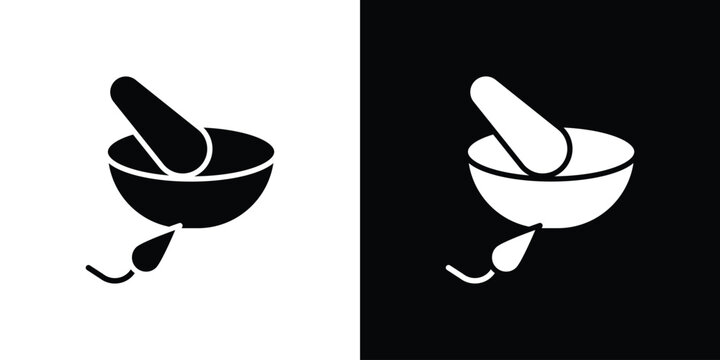 Herbal medicine icon collection. Vector icon design template