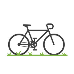 Fototapeta premium Bicycle pictogram in flat style for environmental infographics